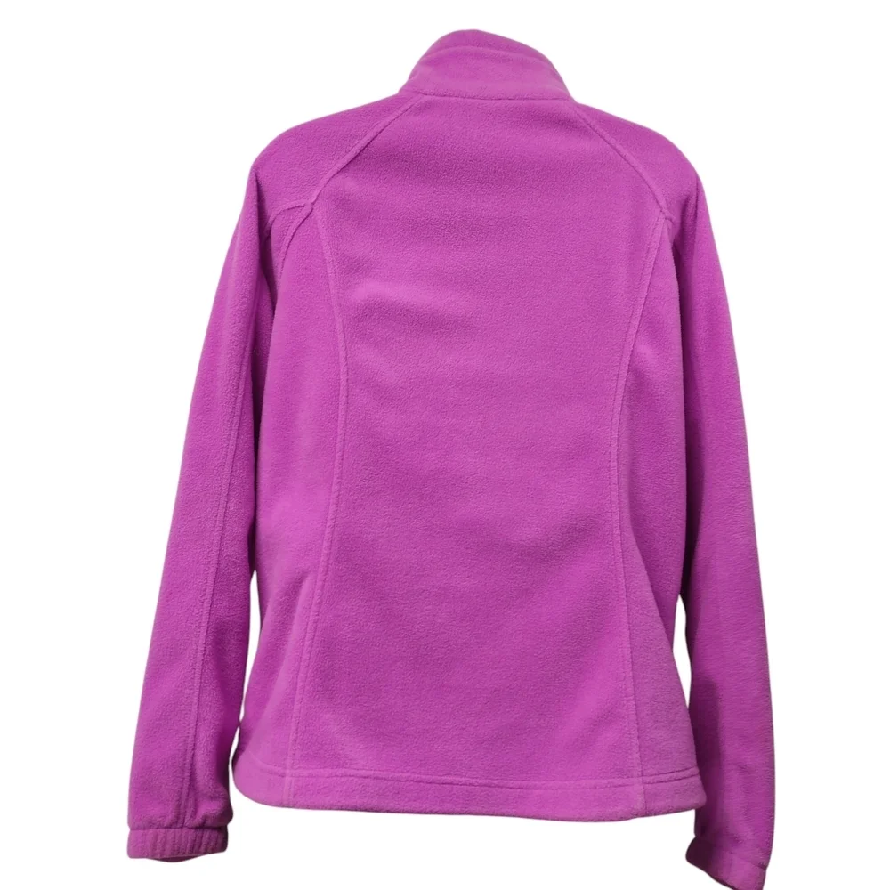 Columbia Women’s  Bright Pink Full Zip Fleece Cozy Jacket Size Large - Picture 2 of 8